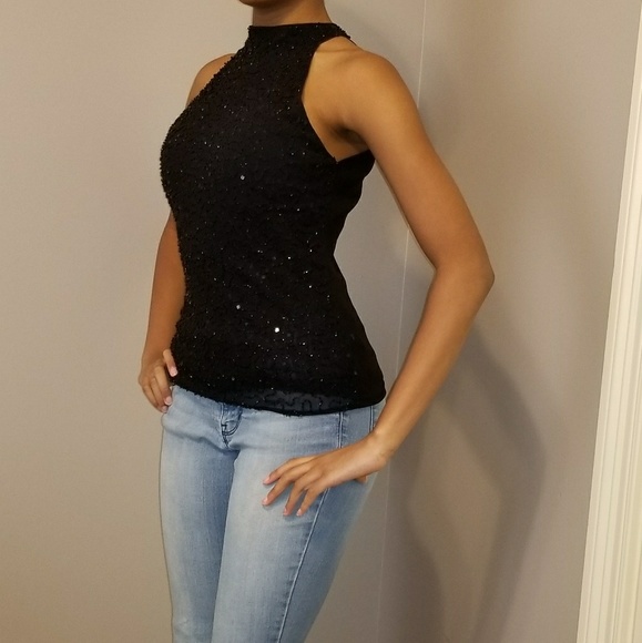 Tops - Halter beaded top